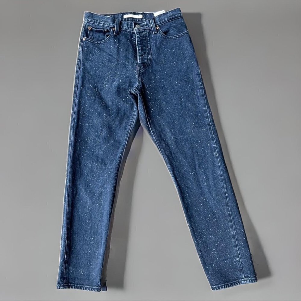 Levi’s Wedgie Splatter Spots Pattern Button Fly Jeans